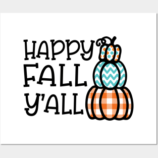 Happy Fall Y’all Halloween Autumn Southern Cute Posters and Art